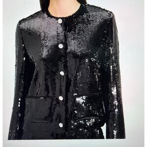 Theory Sequined Cropped Jacket Size 6 New with tags Evening Holiday Party